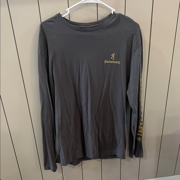 Browning Men's Charcoal Long Sleeve Tee - Picture 1 of 4